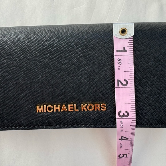 NEW Michael Kors Black Leather Jet Set CarryAll NWT Clutch Wallet - Picture 6 of 10